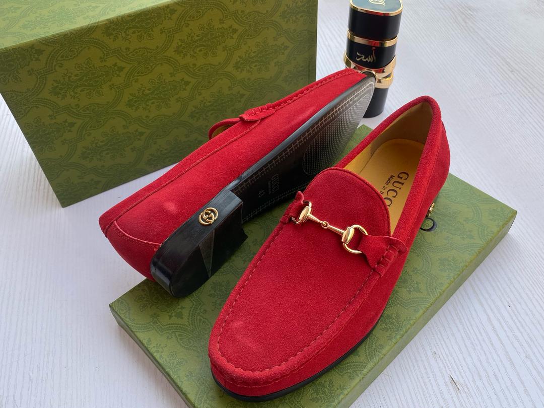 Gucci Men Suede Shoe - Red