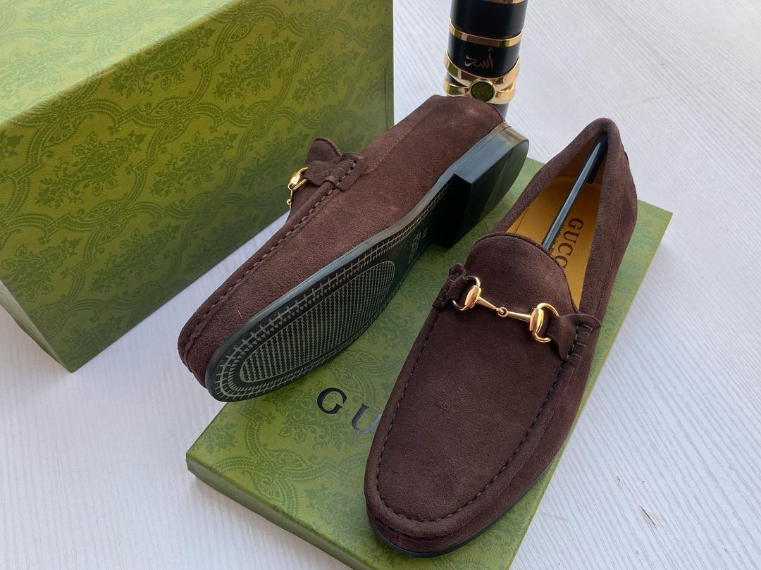Gucci Men Suede Shoe - Brown