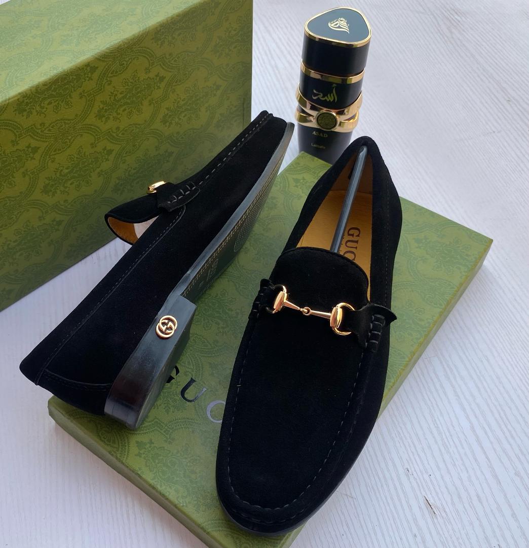 Gucci Men Suede Shoe - Black