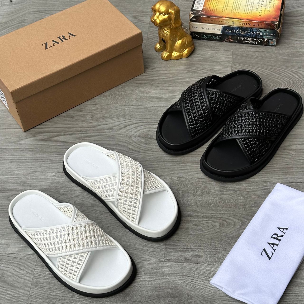 ZARA luxury Pam slipper-WHITE - Image 2