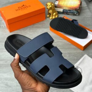 Hermes luxury Pam slipper-Marine Blue