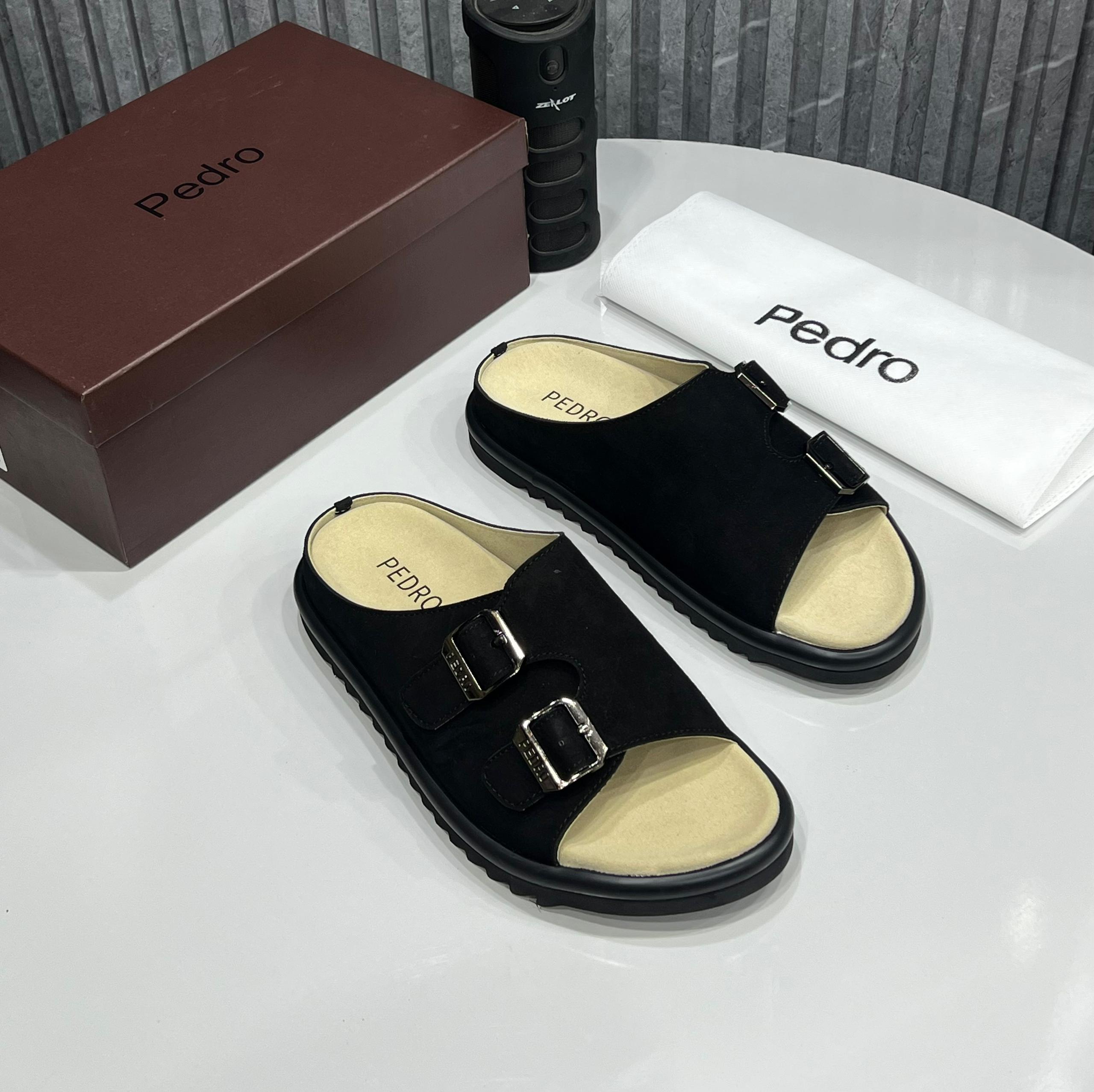 Pedro luxury slippers-Black