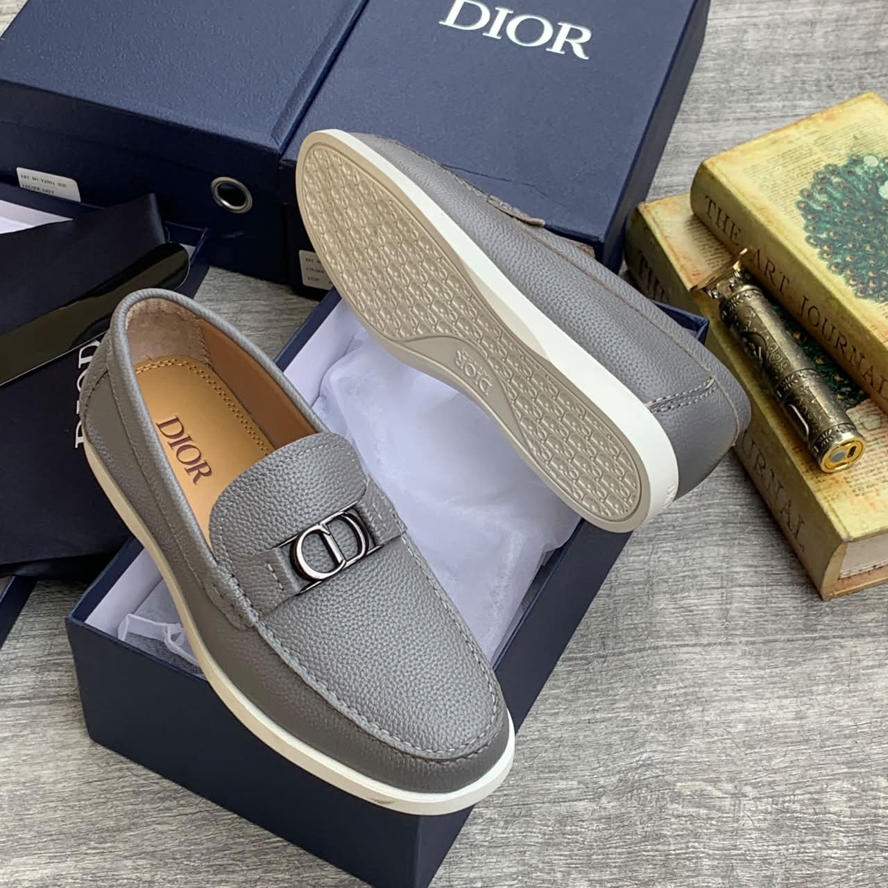Dior Men luxury Shoe - Grey