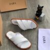 Zara Criss-Cross Strap Slide White