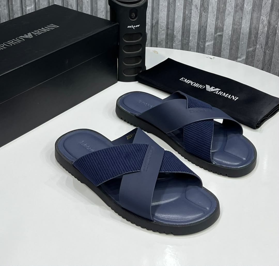 Emporio Armani cross strap navy blue