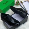 Clarks Black Patent Lace-Up Oxford “High Shine