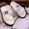 Pedro Double Strap “White Buckle” Slide