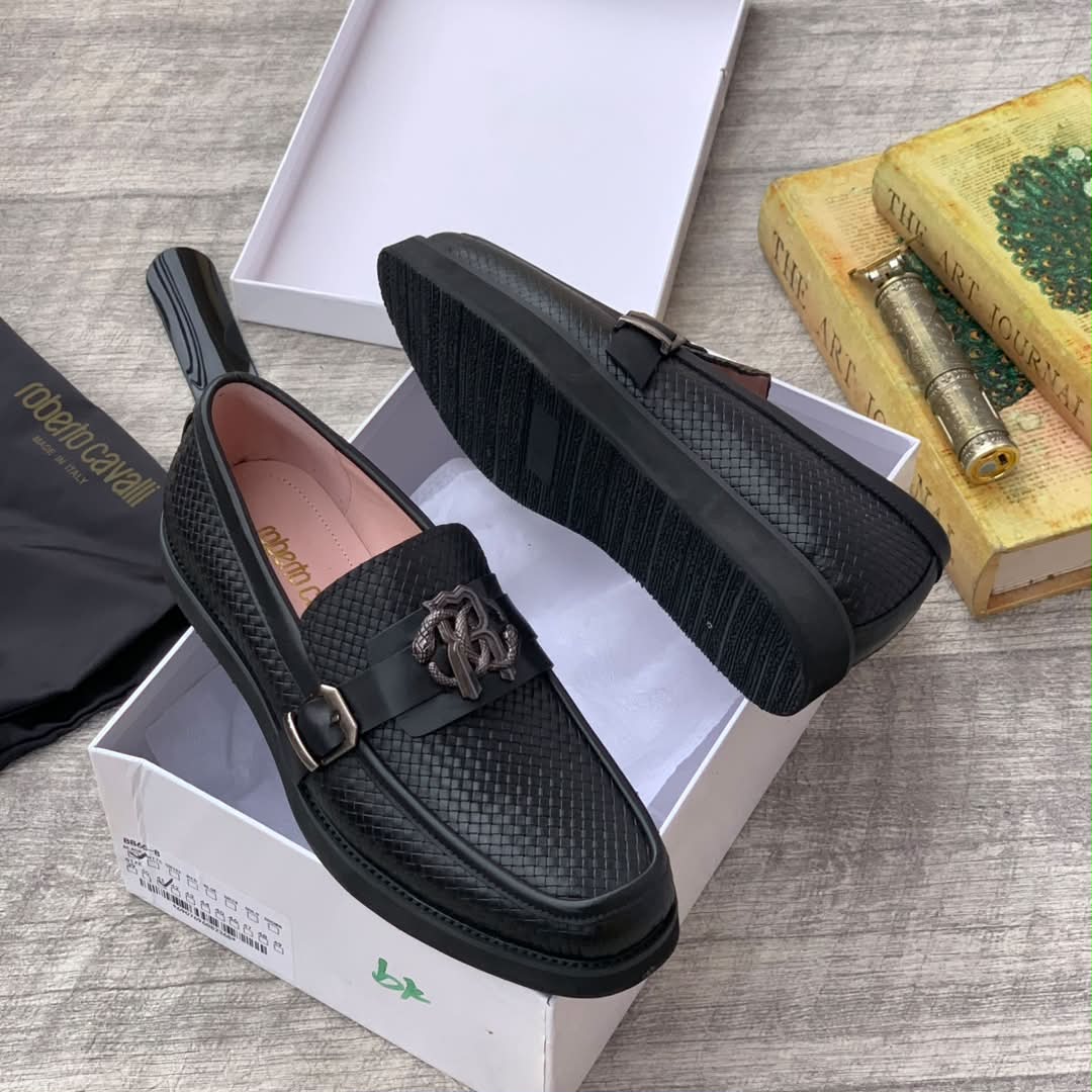 Roberto cavalli Men luxury Shoe - Black