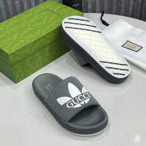 Alternative view of Gucci luxury slide- Slate Grey / Crisp White