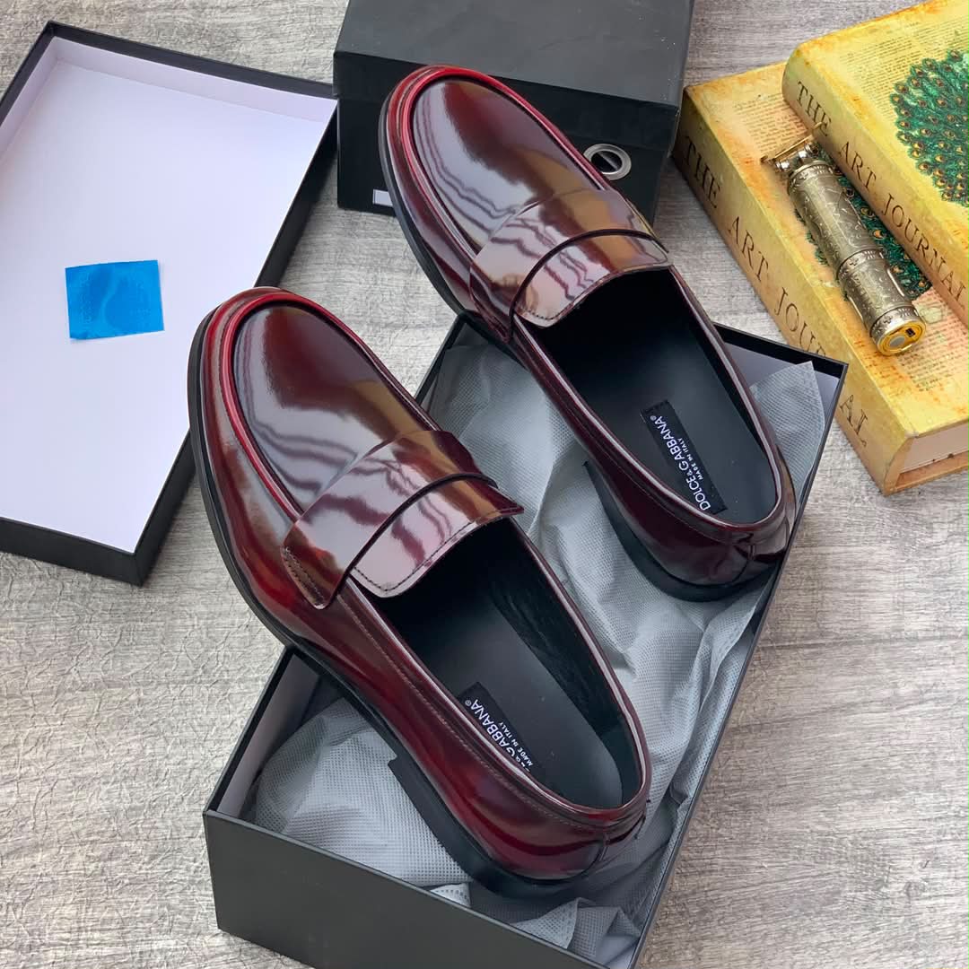 Dolce and gabbana loafer patent leather Oxblood Burgundy