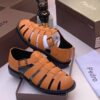 Pedro Buckle Strap Leather Sandal Tan Cognac