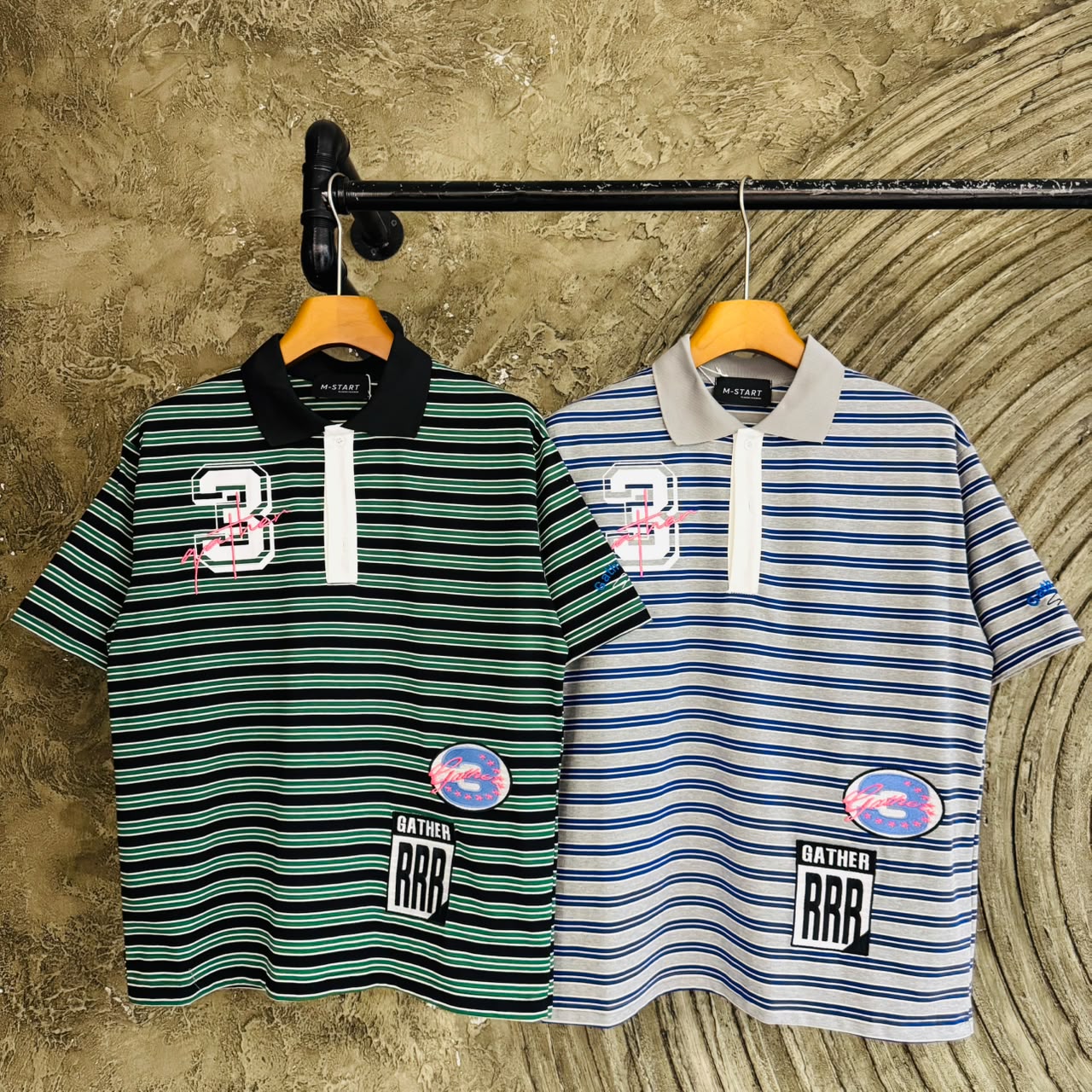 URBAN STRIP POLO GREEN - Image 2