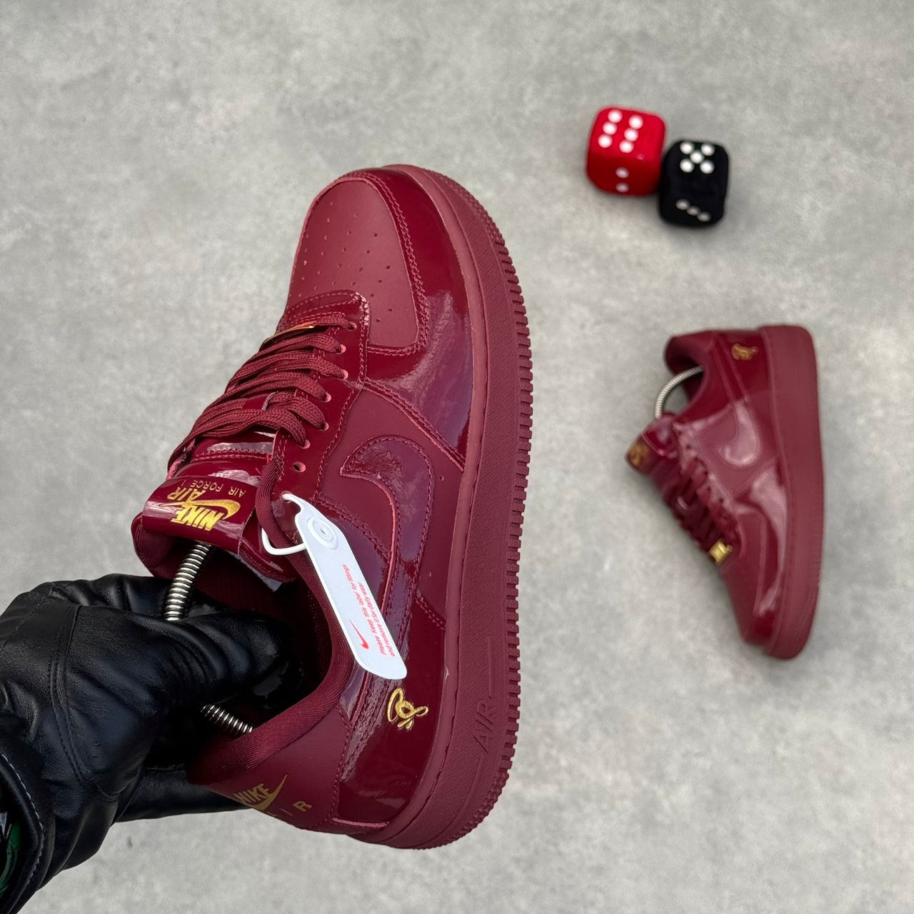 NIKE AIRFORCE SNKS®️ PATENT RED - Image 2