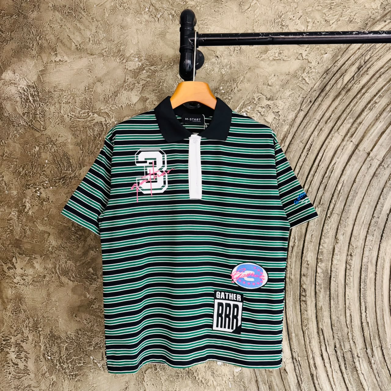 URBAN STRIP POLO GREEN