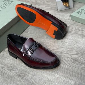 Berrtouze Burgundy Polished Leather Bit Loafer “Wine”