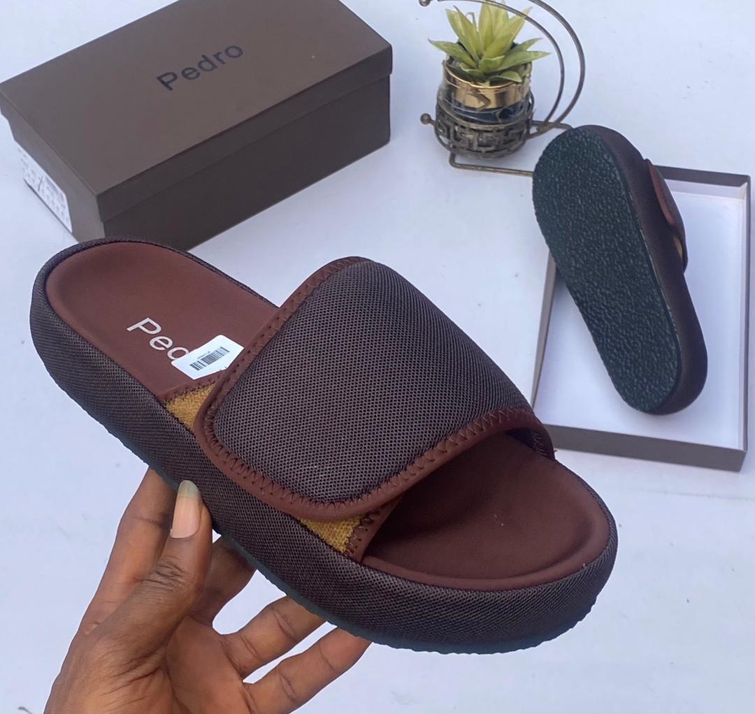 Pedro Mesh Velcro Slide “Brown Platform - Image 2