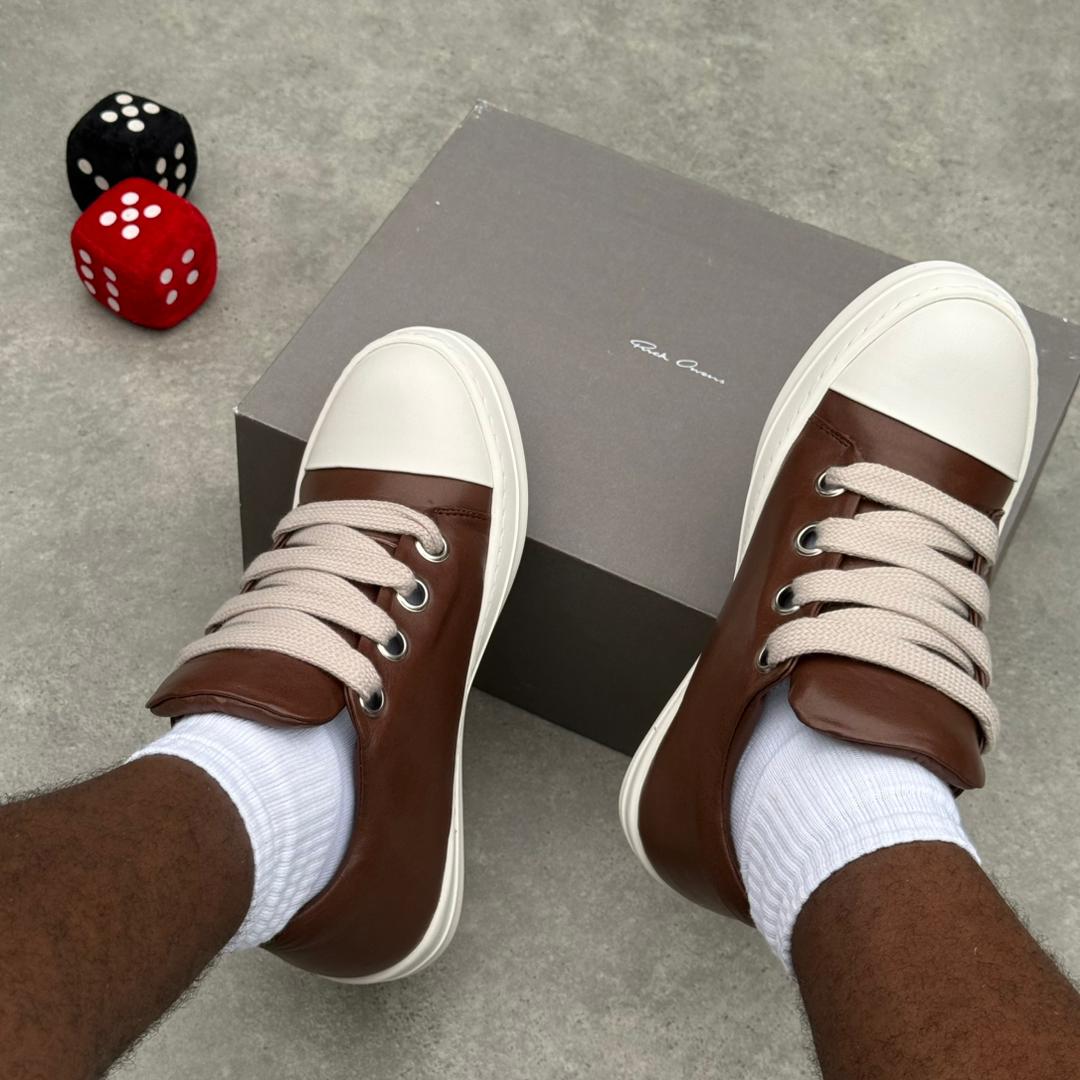 Rick Owens Low Top “Brown Leather - Image 2