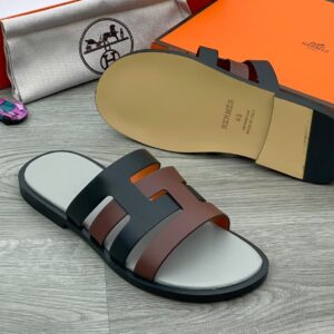 Alternative view of Hermes  Premium Men's "H" Leather Slide Sandal