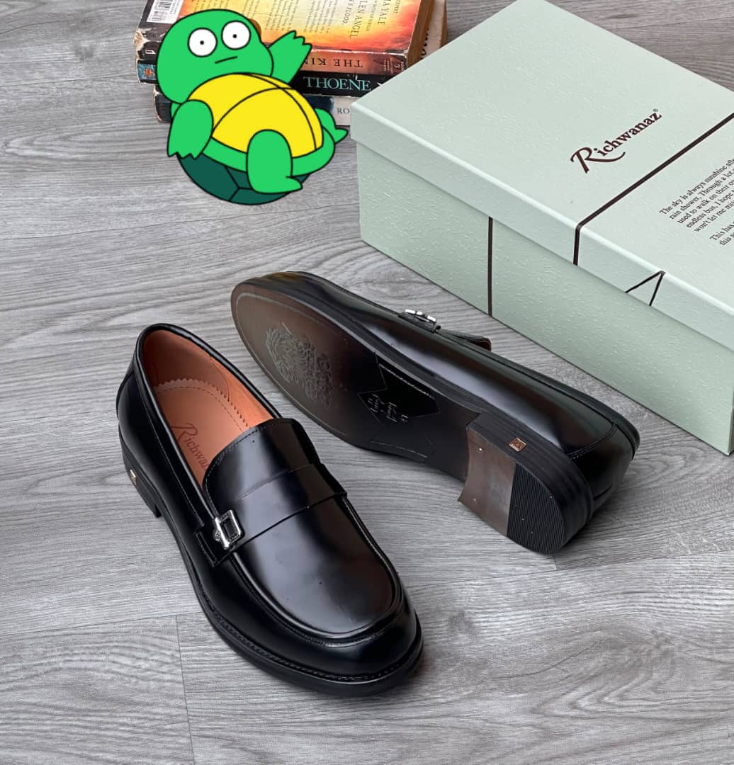 Richwanaz Executive Buckle Loafer- Black