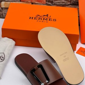 Alternative view of Executive Leather Slide - Chocolate Brown 🤎