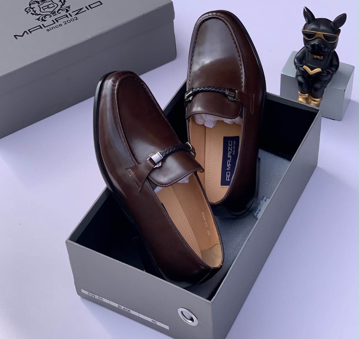 Maurizio Executive Loafer - Brown Leather