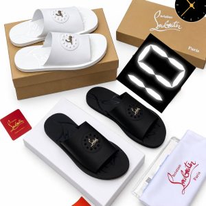 Alternative view of Christian Louboutin Paris Slide – White