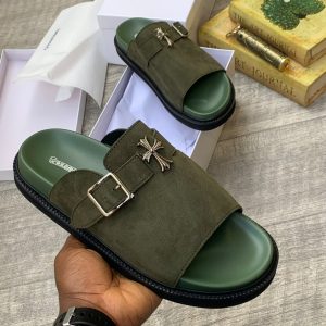Chrome Hearts Suede Slide – Green