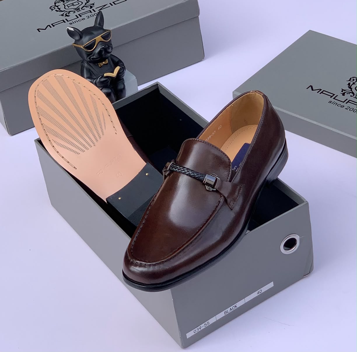 Maurizio Executive Loafer - Brown Leather - Image 2