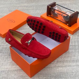 Alternative view of Tod's Gommino Suede Loafer – Red